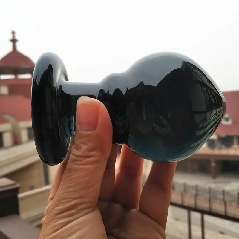 62mm Sexy Glass Anal Plug Massage Adult Gay Sex Toys for men Man Buttplug sexo anal butt plug male masturbator erotic toys | Красота и