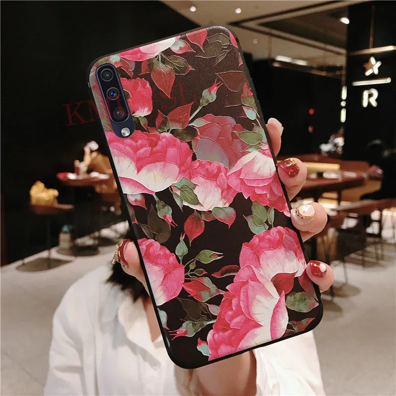 Чехол s для samsung A50 3D роза цветок картина Coque для samsung Galaxy A70 A40 A30 A20 A10 M10 M20 A7 чехол для телефона
