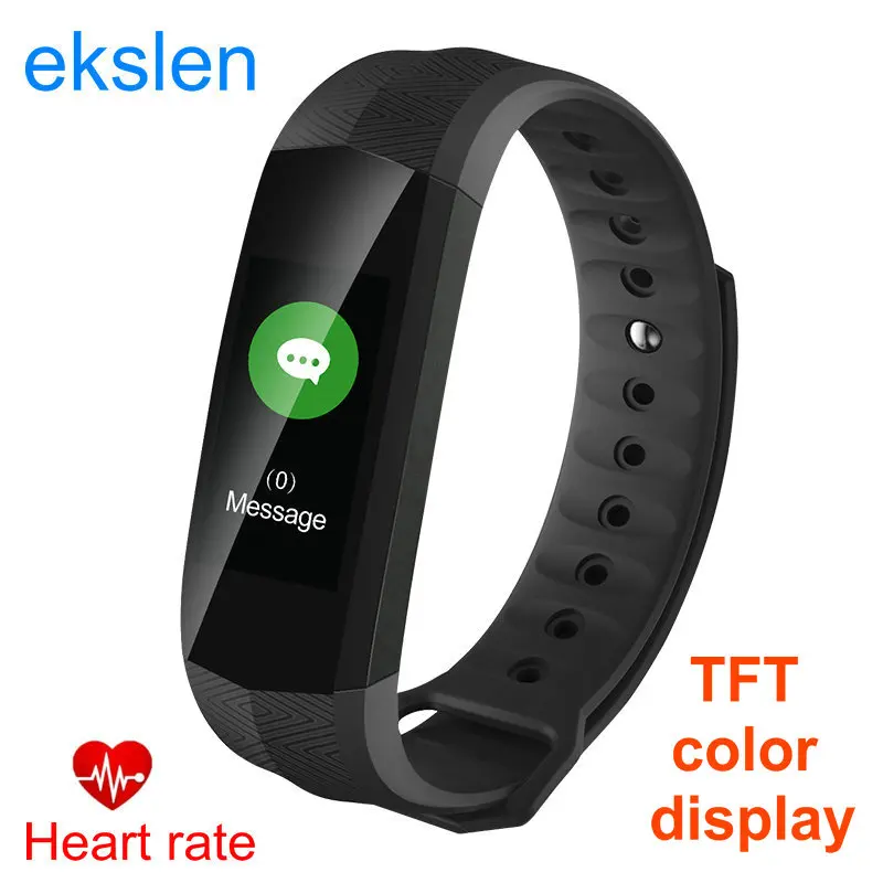 

ekslen CD02 Smart band IP67 waterproof Smart Wristband Real time Heart rate 0.96" TFT Color Display Bracelet Wearable devices