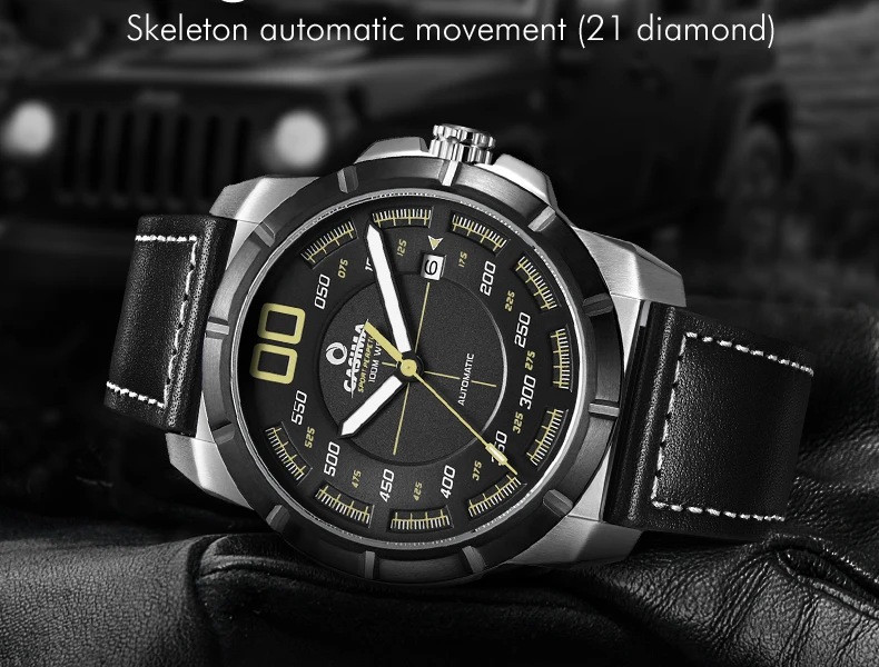 Reloj Hombre CASIMA Роскошные Брендовые спортивные автоматические механические часы дизайн мужские модные деловые водонепроницаемые часы