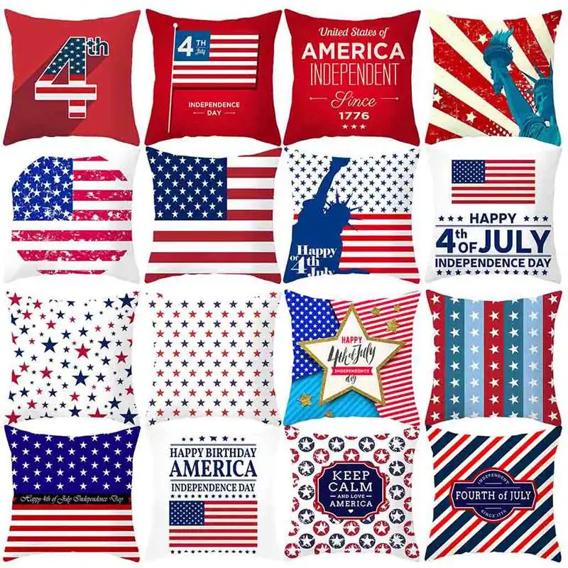 День Независимости 4 июля наволочки для подушки дома квадратная наволочка 45x45 см