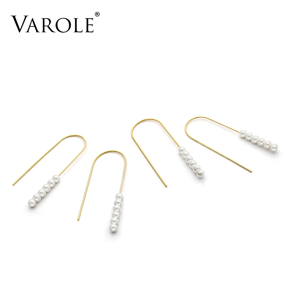 VAROLE груша висячие серьги золотистые из нержавеющей стали свисающие для женщин с