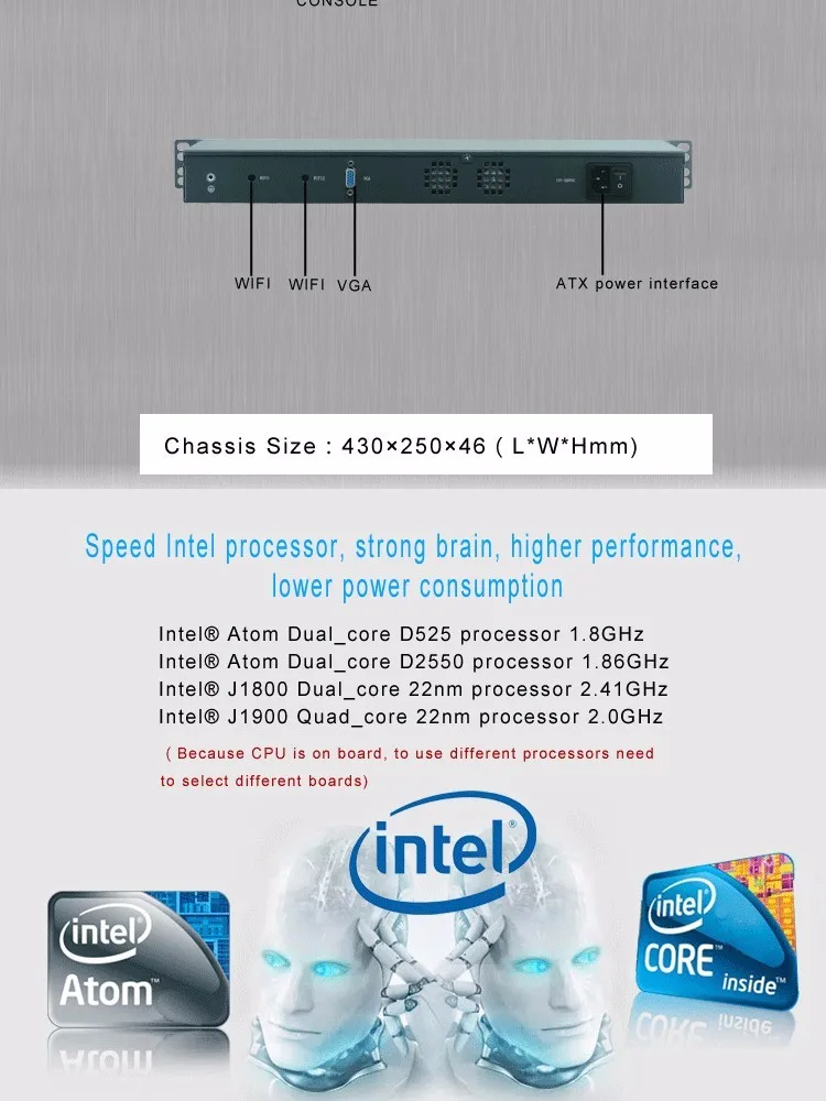 1U Rack J1900 четырехъядерный процессор 4 LAN Multi WAN безвентиляторная материнская плата дизайн брандмауэр сетевой безопасности сетевой сервер устройство