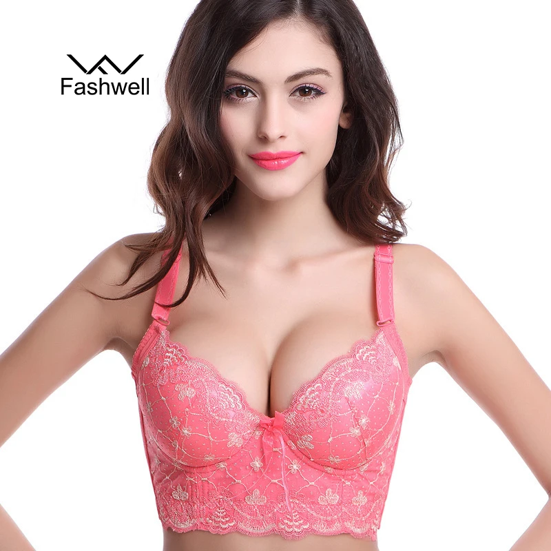 Сексуальная косточках Кружева Push Up Bra Скорректированная ремни Для женщин
