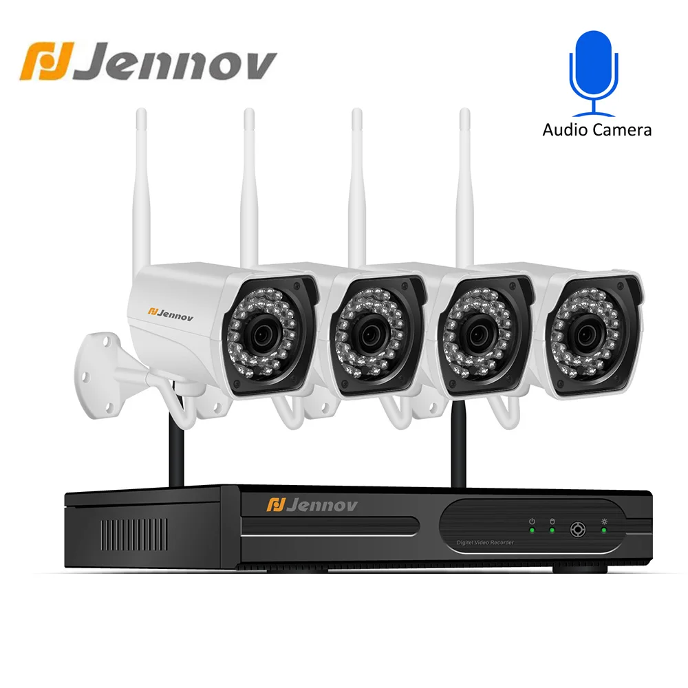 Jennov 4CH 1080 P CCTV камера система безопасности комплект 2MP H.264 DVR видеонаблюдения