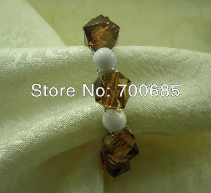 Перламутровая салфетка кольца из бисера свадьба держатель для салфеток | Дом и