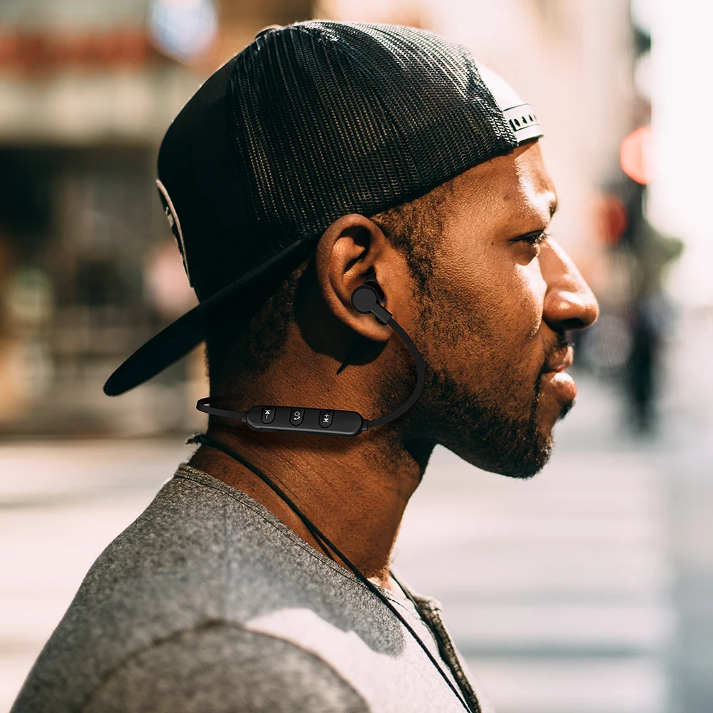 ROCK обновление магнитные беспроводные Bluetooth наушники с микрофоном шейные наушники громкой связи Наушники-вкладыши шумоподавление Гарнитура Спорт