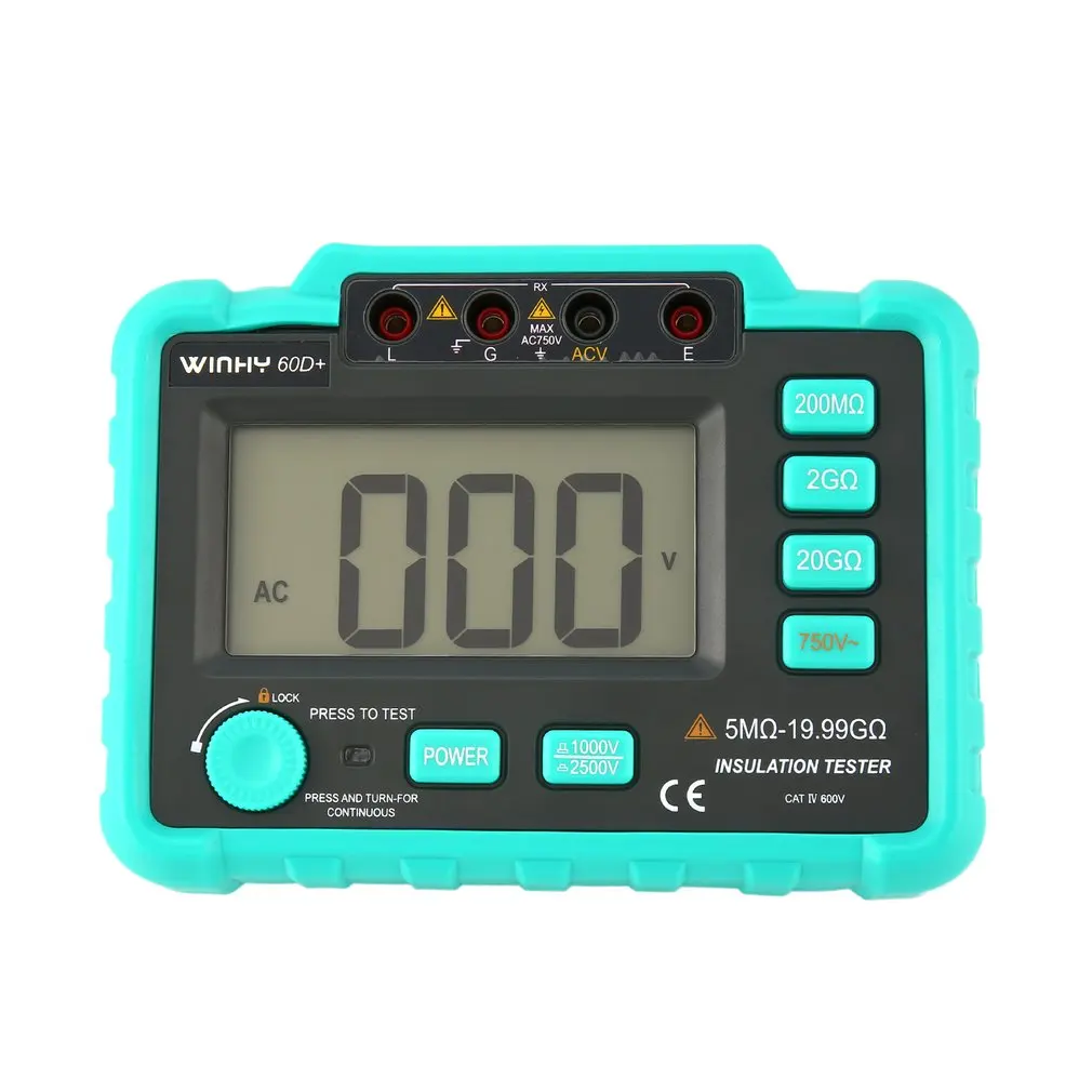 WINHY 60D + цифровой тестер сопротивления изоляции заземления метров мегометр