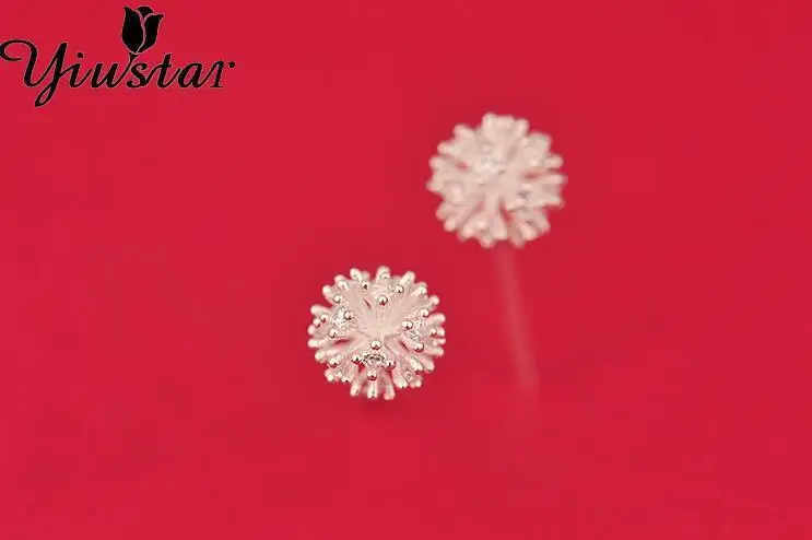 Yiustar модные 2021 серебряные цветочные серьги Одуванчик цветок гвоздики Brincos