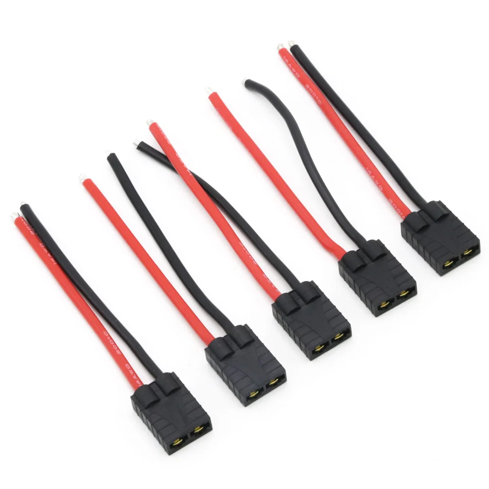 Штепсельная Вилка Trx с силиконовым разъемом 1 шт. 10 см 14AWG для радиоуправляемого