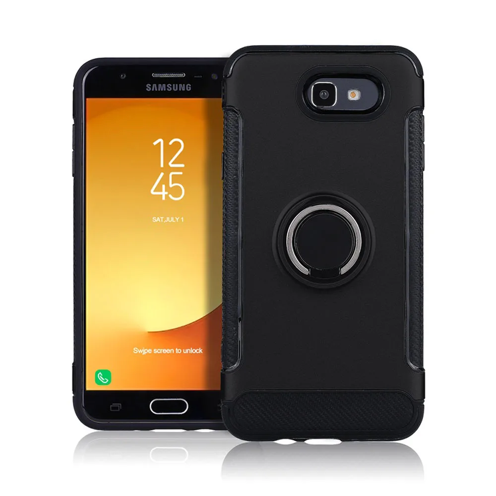 For Galaxy A5 2017 Case With Finger Ring Kickstand Car Magnet Suction Bracket Armor Cover Samsung A520 A520F |
