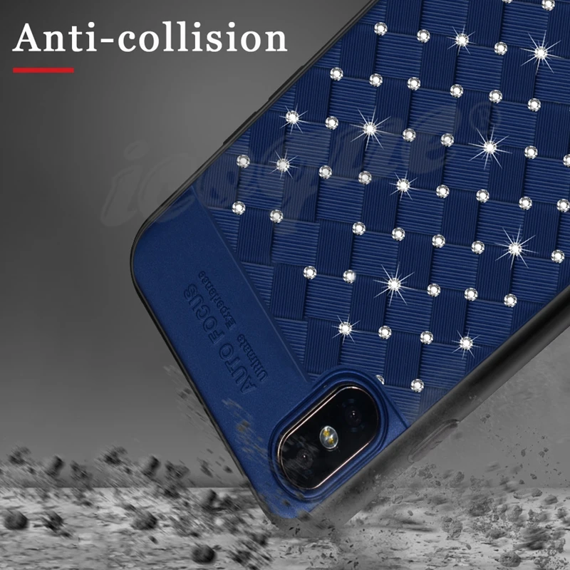 Luxury Bling Case for iPhone XS Mas X XR 8 Glitter Weave Diamond Coque 6 7 plus 5s Soft TPU Phone Cover |