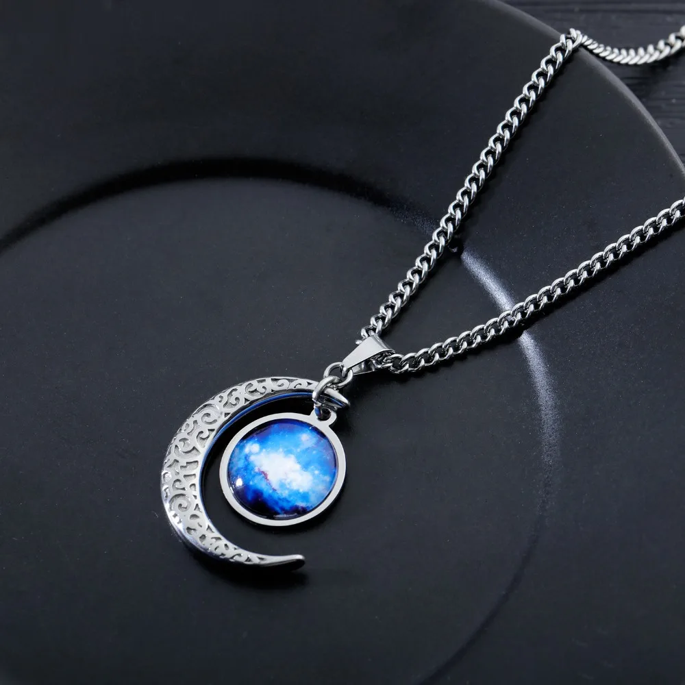Ожерелье Подвеска мужское с Луной и землей романтическое ожерелье надписью Love You