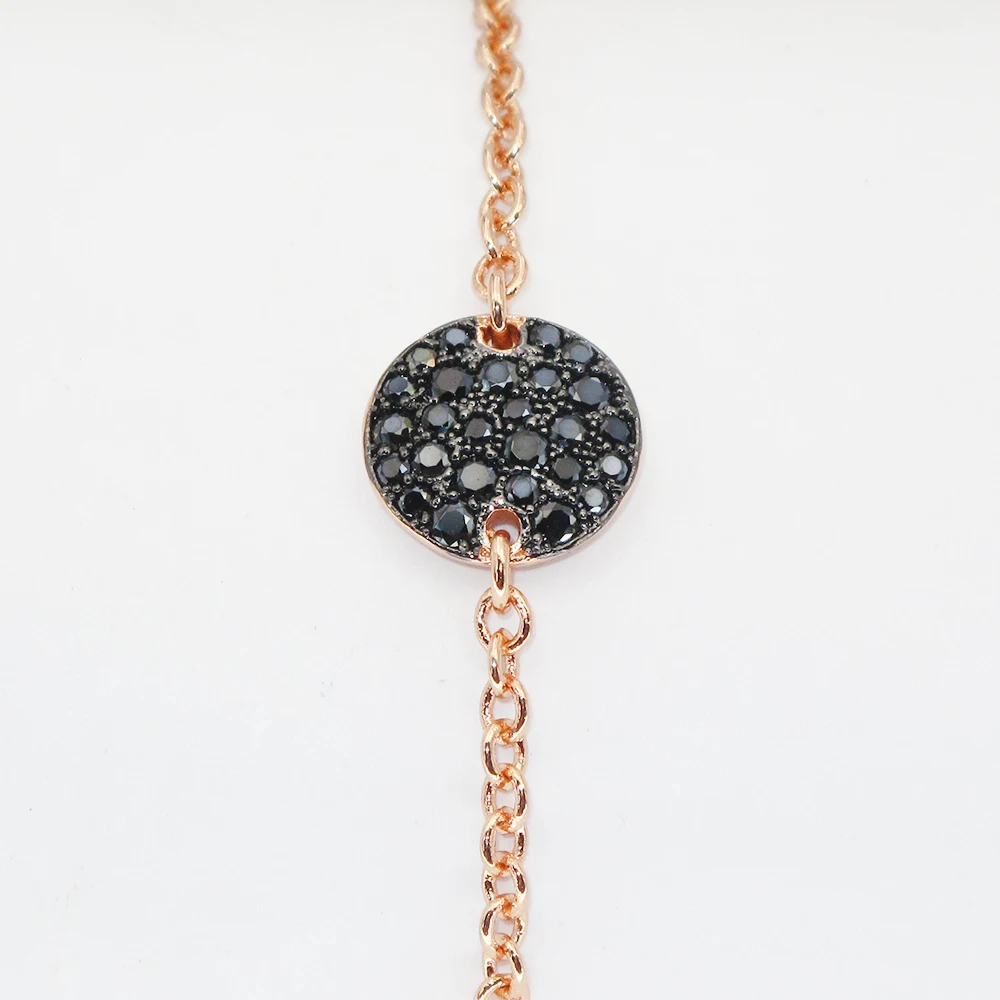 FORIS модные романтические украшения Электрический черный браслет для женщин