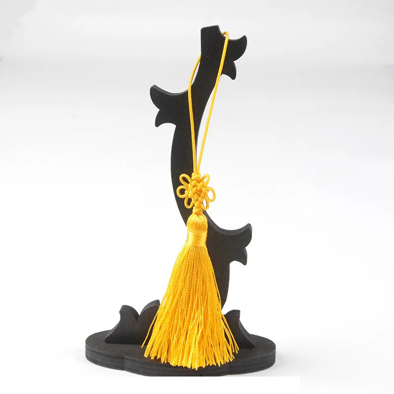 Yellow Tassels 10 шт. китайский узел, шелк, кисточка, бахрома, кулон, сделай сам, материал для рукоделия, вечерние украшения для штор, аксессуары для декора, лента с кисточками - Цвет: Yellow Tassels