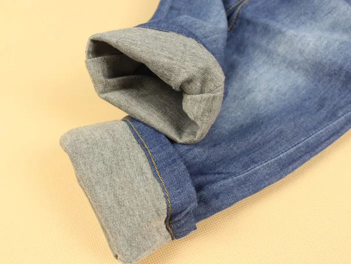 Оптовая продажа 6 шт./лот джинсы для маленьких девочек сезон осень-зима теплые