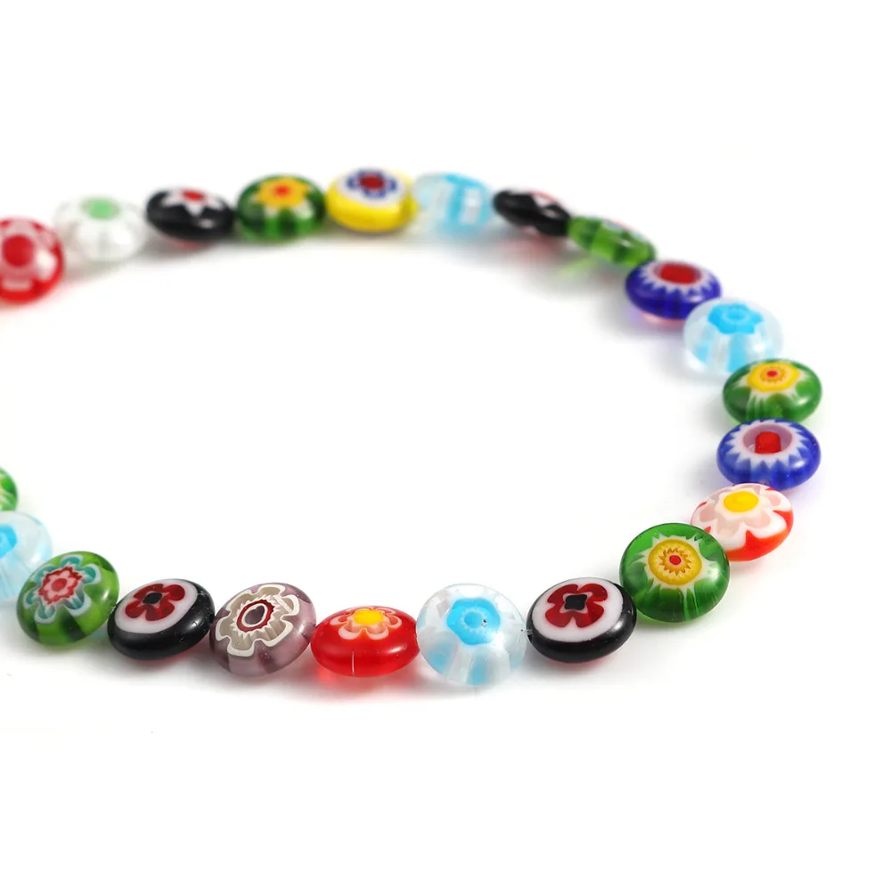 8 сезонов стеклянные бусины лэмпворк круглые многоцветные случайный DIY ювелирные