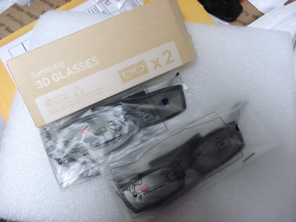 2 шт. активные 3D очки Samsung 4K HD UHD SUHD|Пульты ДУ| |
