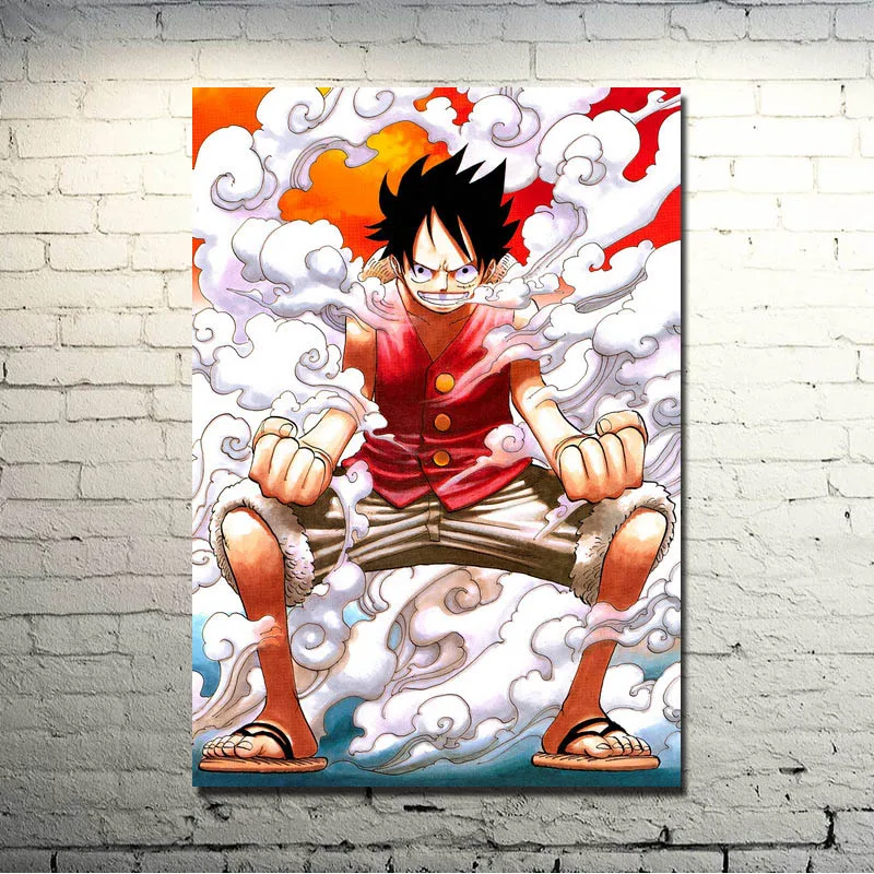 One Piece Strong World персонажи искусства шелковая ткань плакат печать 13x20 32x48 дюймов