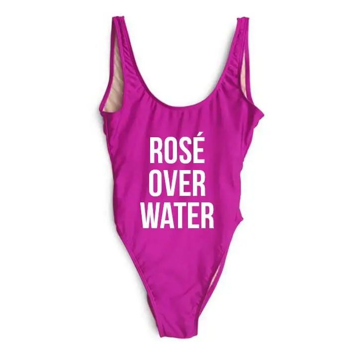 

Rose over water one piece suit bodysuit swimwear beachwear monokini rompers jumpsuit one-pieces suit backless bathing suit