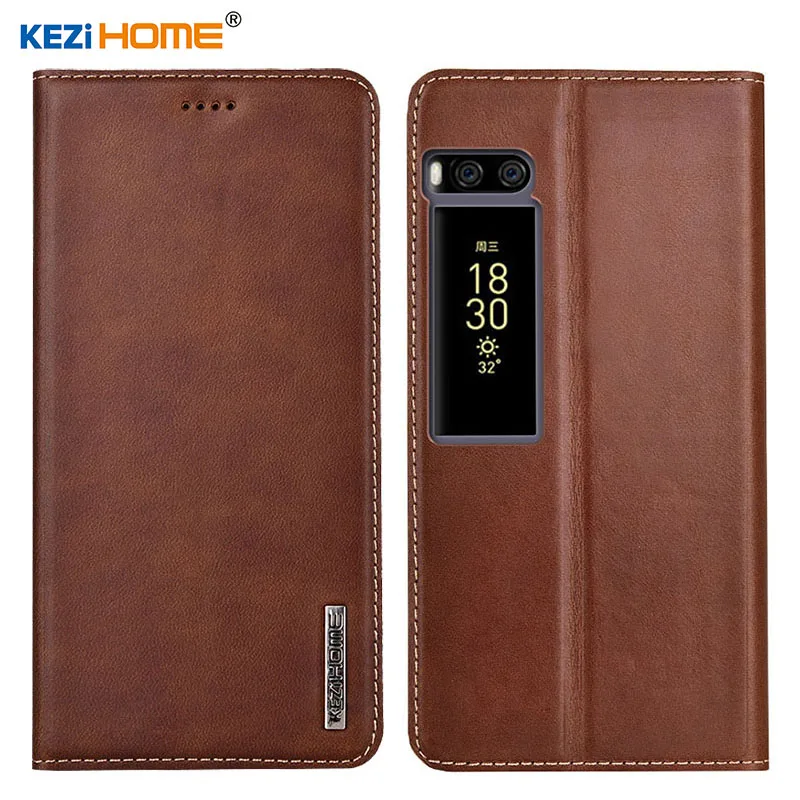 Чехол для Meizu Pro 7 Plus KEZiHOME Роскошная натуральная кожа флип Бумажник чехол Pro7/Pro7
