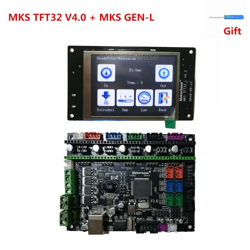 MKS GEN L V1.0 + TFT32 LCD касательный дисплей дешевый комплект электронной карты 3D, подключаемый и игровой, открытая сборка для стартера 3D-печати.
