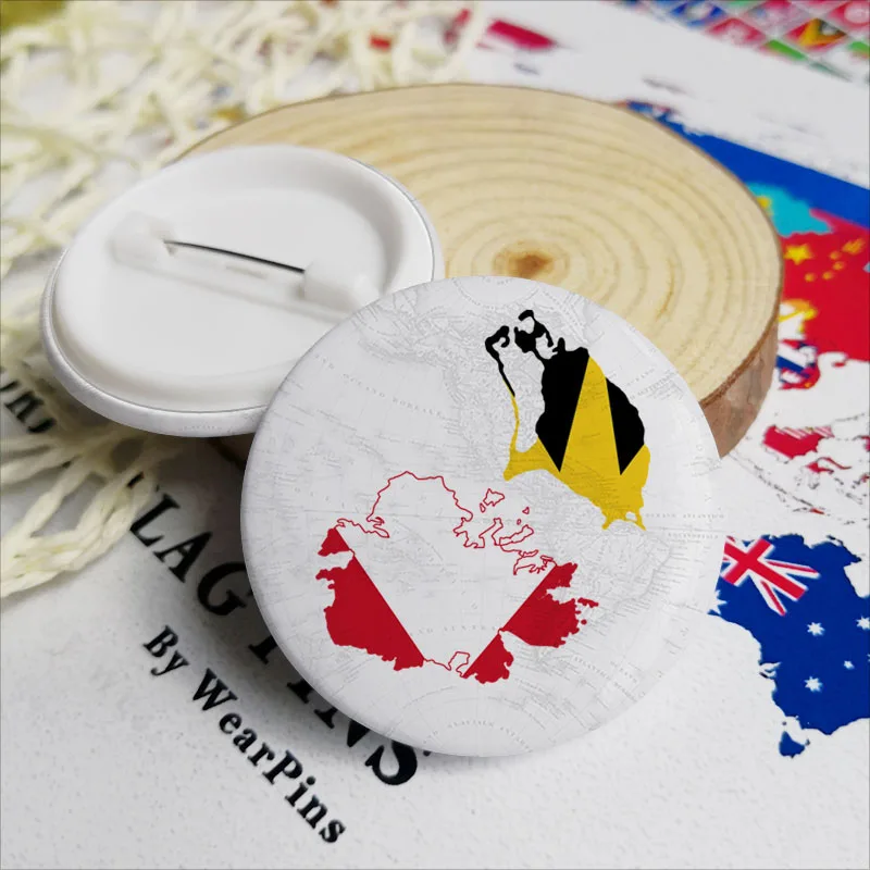 Antigua and Barbuda Flag Map Tin Button Pins LGBT Gay Rainbow Pride Badges | Украшения и аксессуары