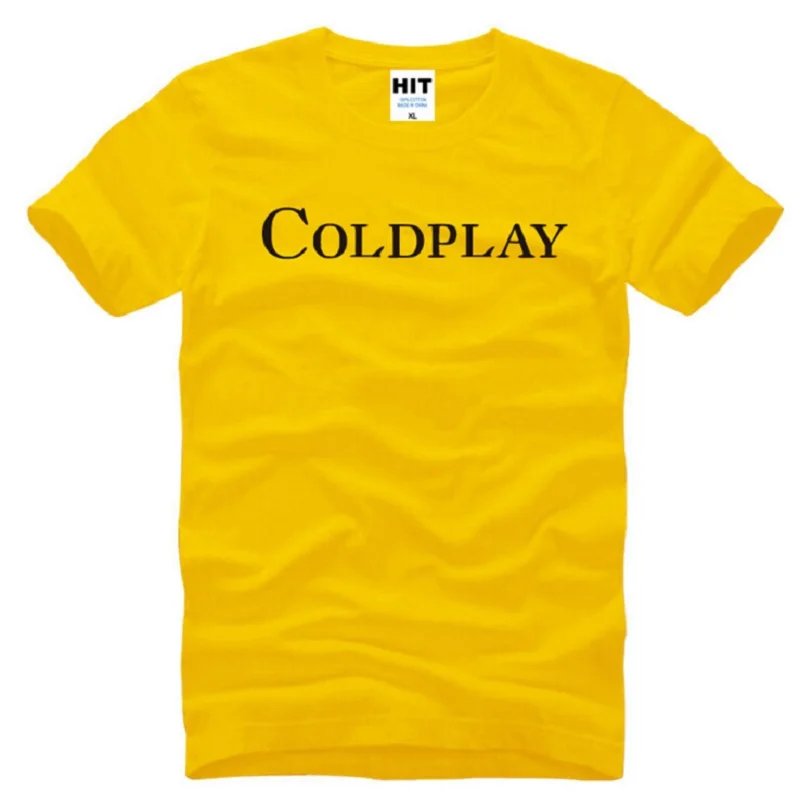 Рок группы Coldplay футболка Для мужчин в стиле хип хоп короткий рукав и круглым