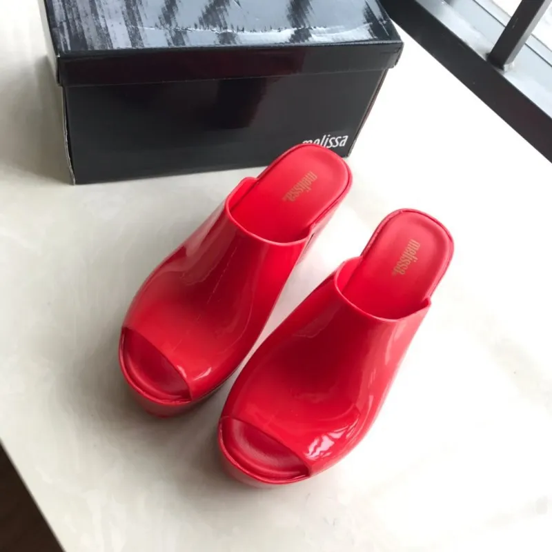 Melissa/женские сандалии на платформе; обувь на танкетке; женская обувь на каблуке; Sandalias Mujer; Летняя обувь; кожаные сандалии на танкетке