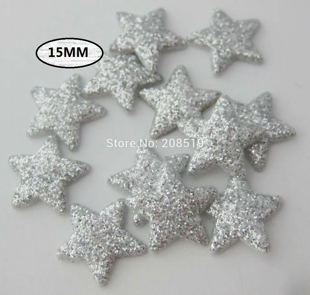 15MM PANVWA мягкий блеск звезды патчи 100 шт. 10 мм/15 мм серебро/золото DIY Скрапбукинг украшенные дома Вечерние поставки - Цвет: 15MM