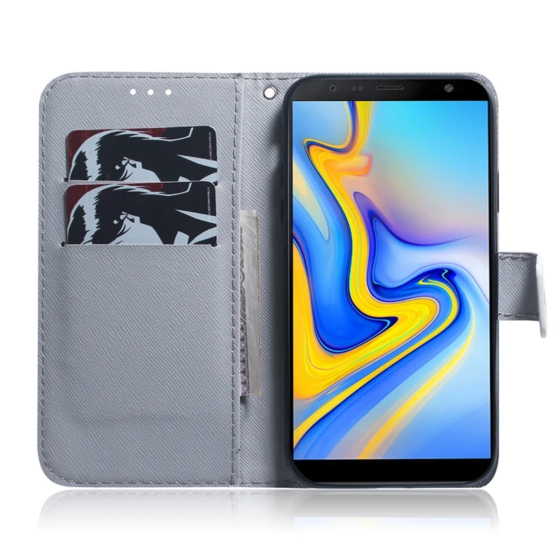 sFor Coque Samsung Galaxy J6 Plus Case Cute Leather Wallet Flip for Cover For Phone | Мобильные телефоны и аксессуары