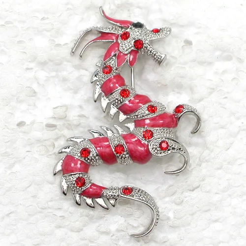 Эмалированные броши в Форме Дракона Красного Стразы C366 C|pin brooch|dragon pinenamel pin brooch |