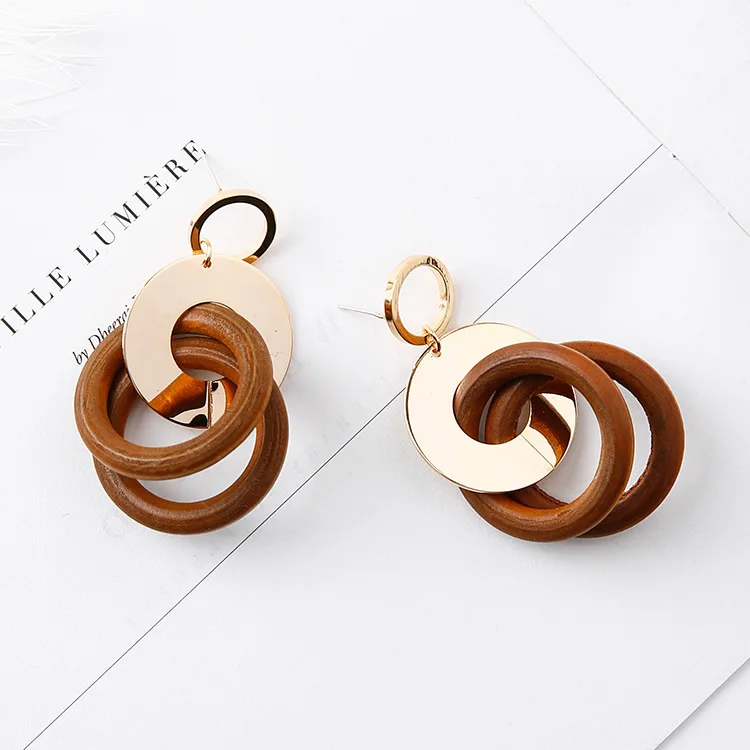 2017 корейские простые геометрические серьги для женщин аксессуары модный