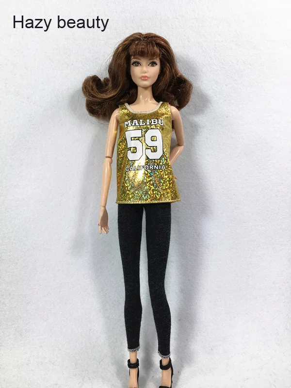 Новые стили топ брюки платье повседневный костюм одежда аксессуары для куклы BB 1:6