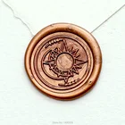 Набор печати Moon Wax, Звездный воск, Свадебное приглашение, круглая печать воска, печать воска, подарочная печать воска, WS3794