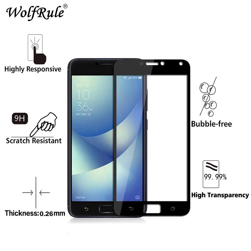 2 шт Стекло Asus Zenfone 4 Max ZC554KL Защитная пленка 2.5D анти Браст закаленное стекло для