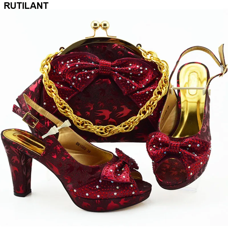 Новые женские итальянские вечерние туфли лодочки в африканском стиле комплект