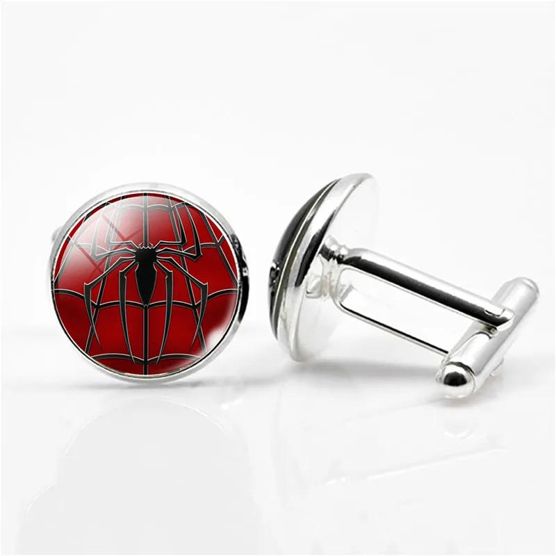 Модные Запонки Marvel Avengers spider-time gem стеклянные Запонки игра связанные ювелирные изделия милые подарки для детей