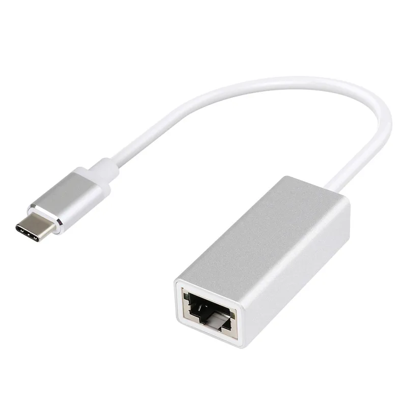 USB C RJ45 JZYuan USB C Ethernet адаптер сетевой карты USB-C для оптоволкна вай-RJ45 локальной сети для MacBook Windows 7/8/10 Тип C Ethernet 10/100/1000 Мбит/с - Цвет: USB C RJ45