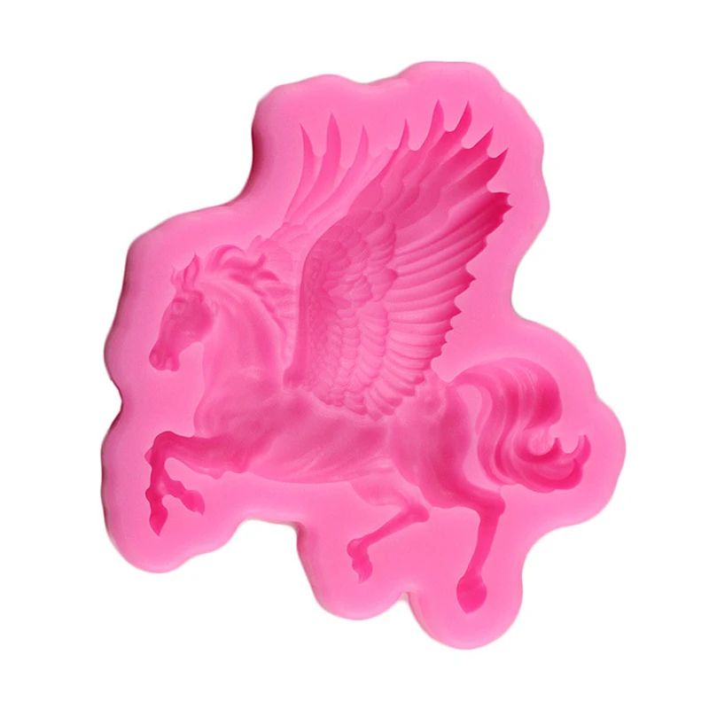 3D Pegasus Единорог силиконовая форма лошадь Конфеты Шоколад помадка формы для