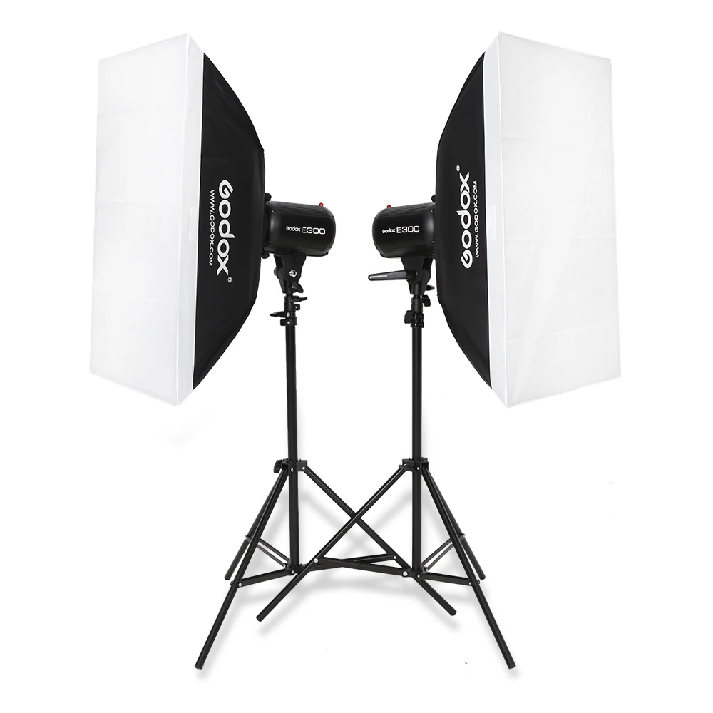 Вспышка Godox 600WS строб студия 2X300 Вт софтбокс для фотосъемки осветительная стойка