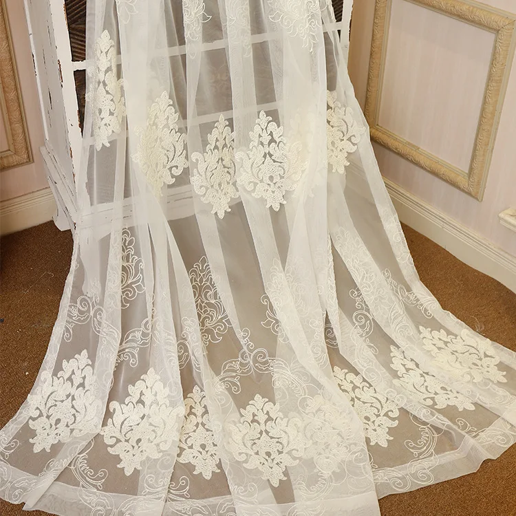 [Slow Soul] новая молочная шелковая вышитая занавеска на окно для гостиной спальни