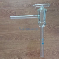 4 15mm bore high vacuum glass stopcock 2 way l shape hollow plug laboratory ware