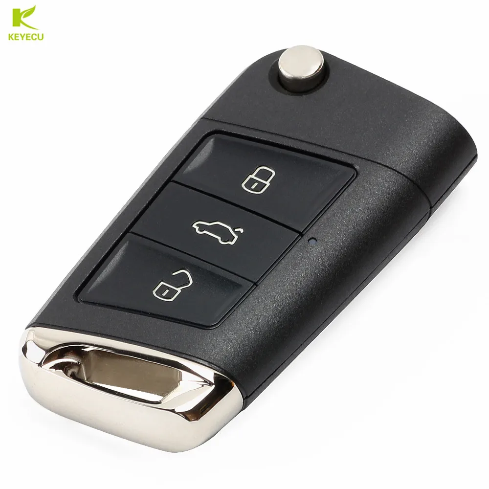 Новинка модифицированный складной чехол KEYECU для Volkswagen Golf 7 Jetta Passat Beetle Polo Bora с 3