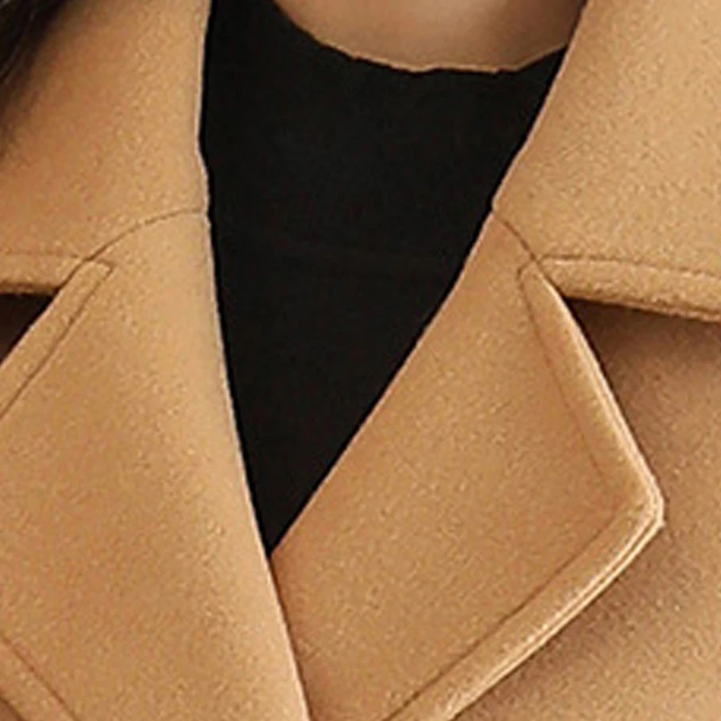 Женская осенне зимняя шерстяная куртка 2017 женское модное тонкое пальто