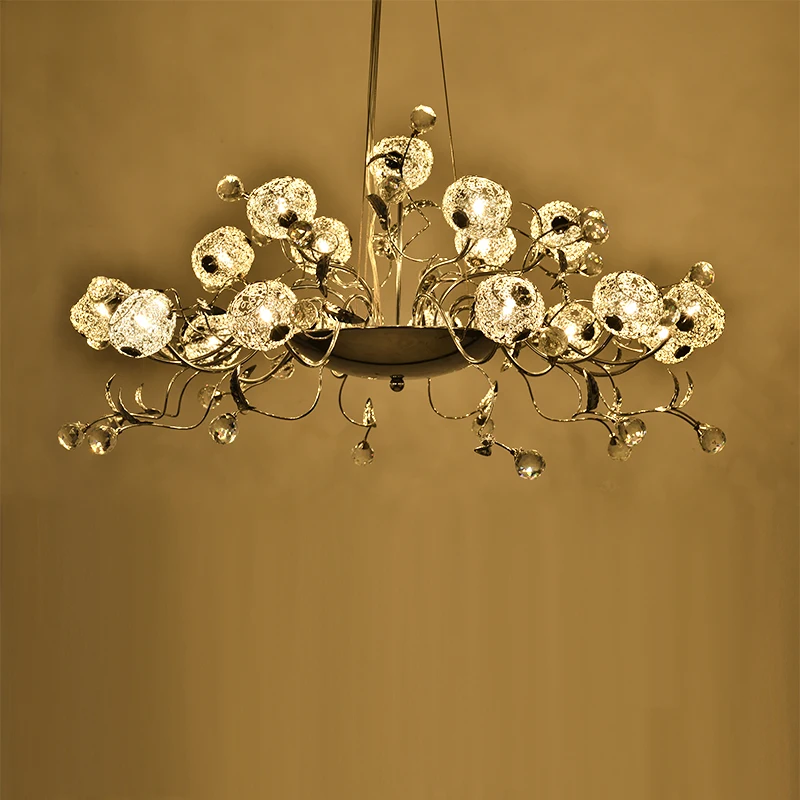 Restaurant chandeliers creative personality modern minimalist Nordic style crystal living room bedroom European led lighting | Освещение