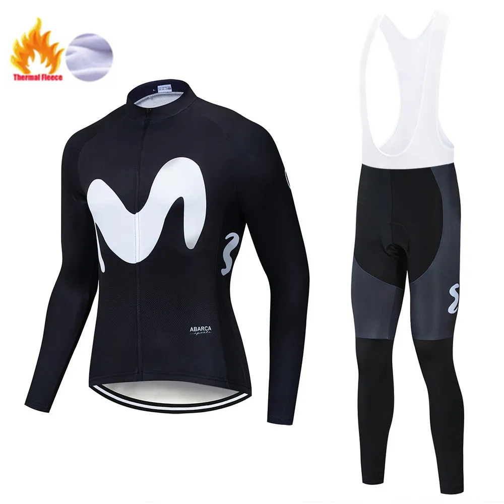 Winter Cycling set Мужской зимний термо велосипедный комплект одежды M длинный рукав Велоспорт Джерси Набор Ropa Ciclismo мотобайк; велорубашка велосипедная одежда - Цвет: Winter Cycling set