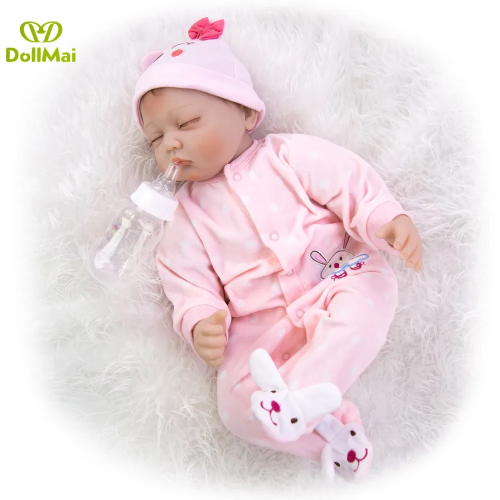 

Bebes reborn soft silicone reborn baby girl doll 22inch 55cm children gift dolls toys