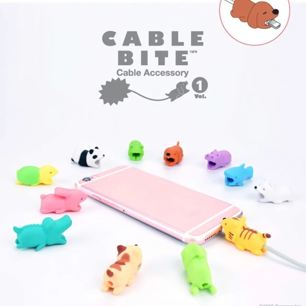 10 шт случайных животных кабель для намотки Защитная крышка USB передачи данных