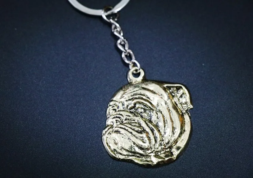 ANTIQUE golden G. SKY Новая мода английский брелок с бульдогом Ювелирные изделия популярный бульдог брелок - Цвет: ANTIQUE golden